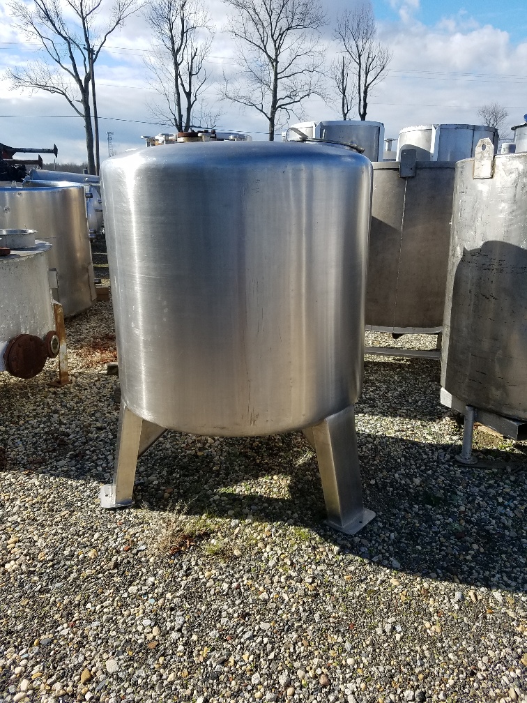used approx. 300 gallon stainless steel tank.  48